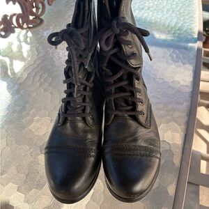 Steve Madden Black Lace Up Boots